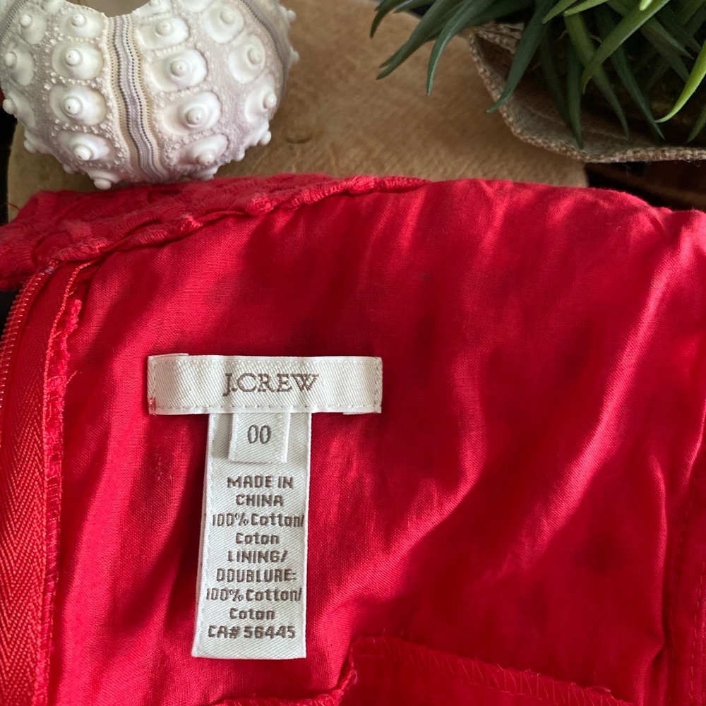 J. Crew Ultra Eyelet Shell Tank Top Red Size 00 - Picture 6 of 10